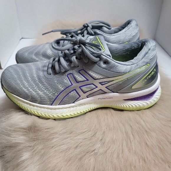 Asics Gel-Nimbus 22 White/Pure Silver  Womens Running Shoes Size 7 - Picture 3 of 10